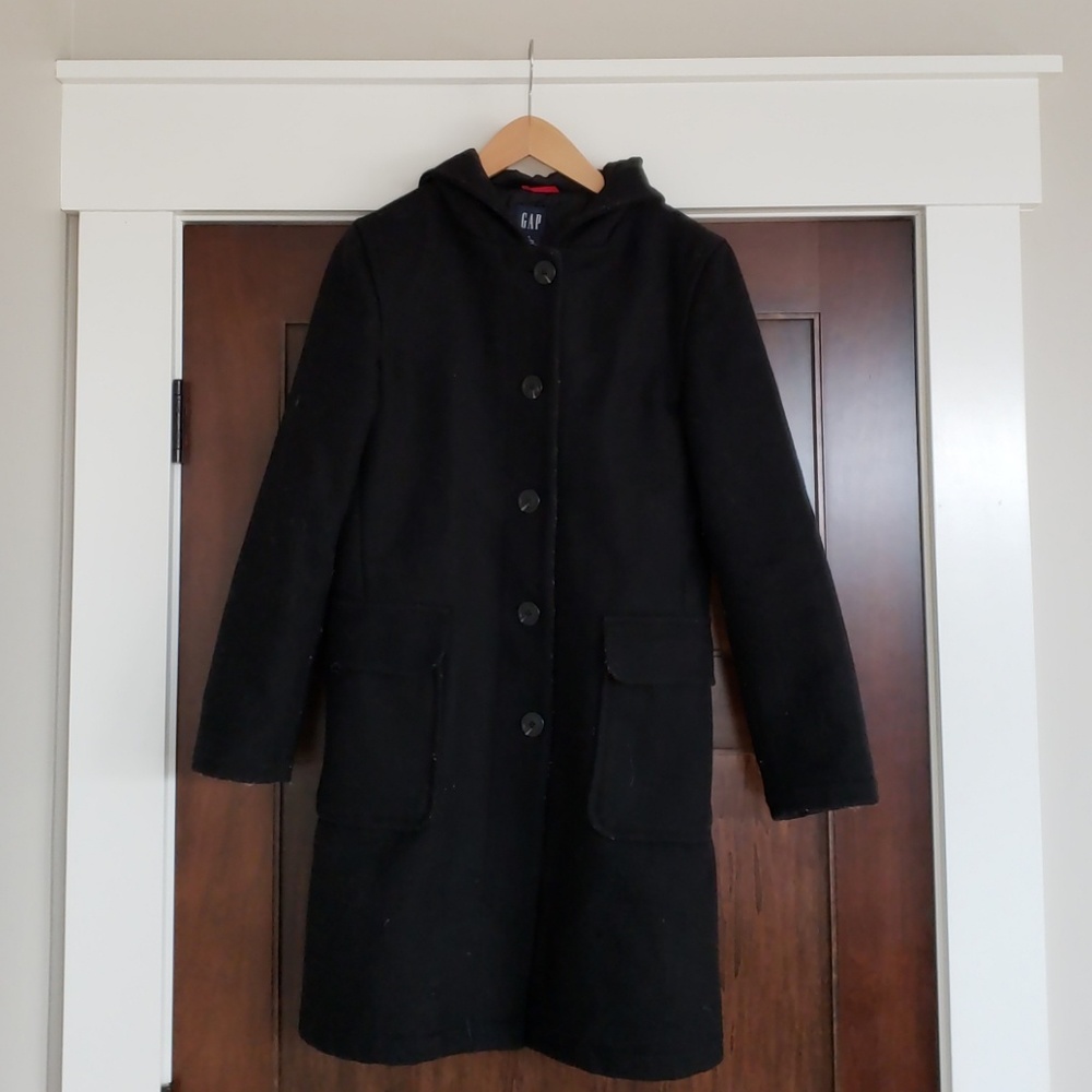 Gap Black Wool Coat XS